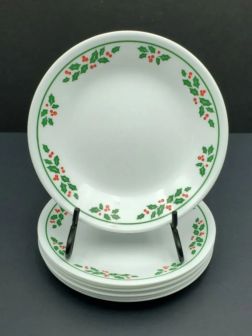 Corelle Winter Holly Bread Plates Dessert Plates Corning Holiday Appetizer Plate